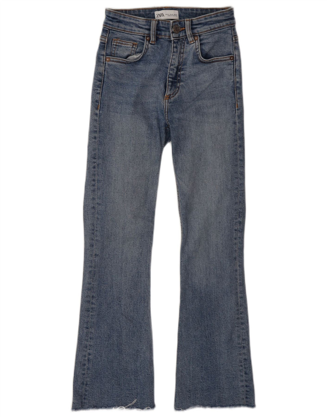 ZARA Womens Bootcut Jeans W22 L25 Blue Cotton