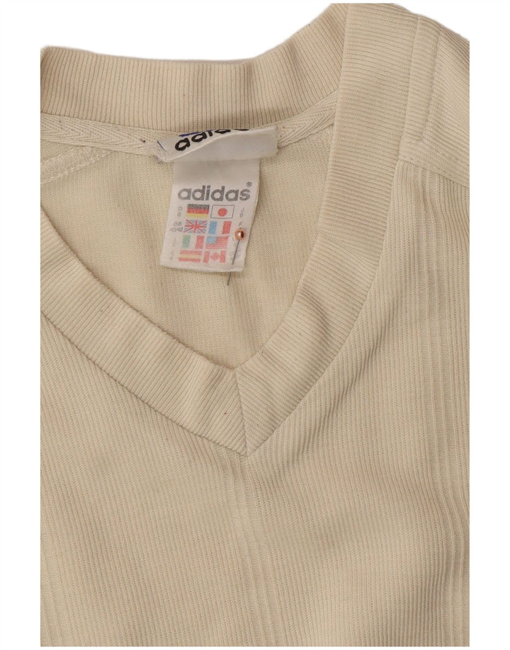 ADIDAS T-Shirt Homme UK 40/42 Coton Beige Moyen
