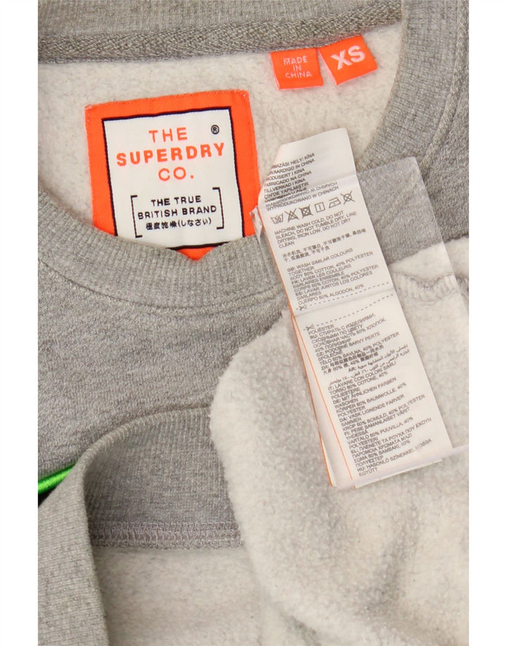 SUPERDRY Sweat-shirt graphique coupe ample pour homme XS Gris chiné en coton
