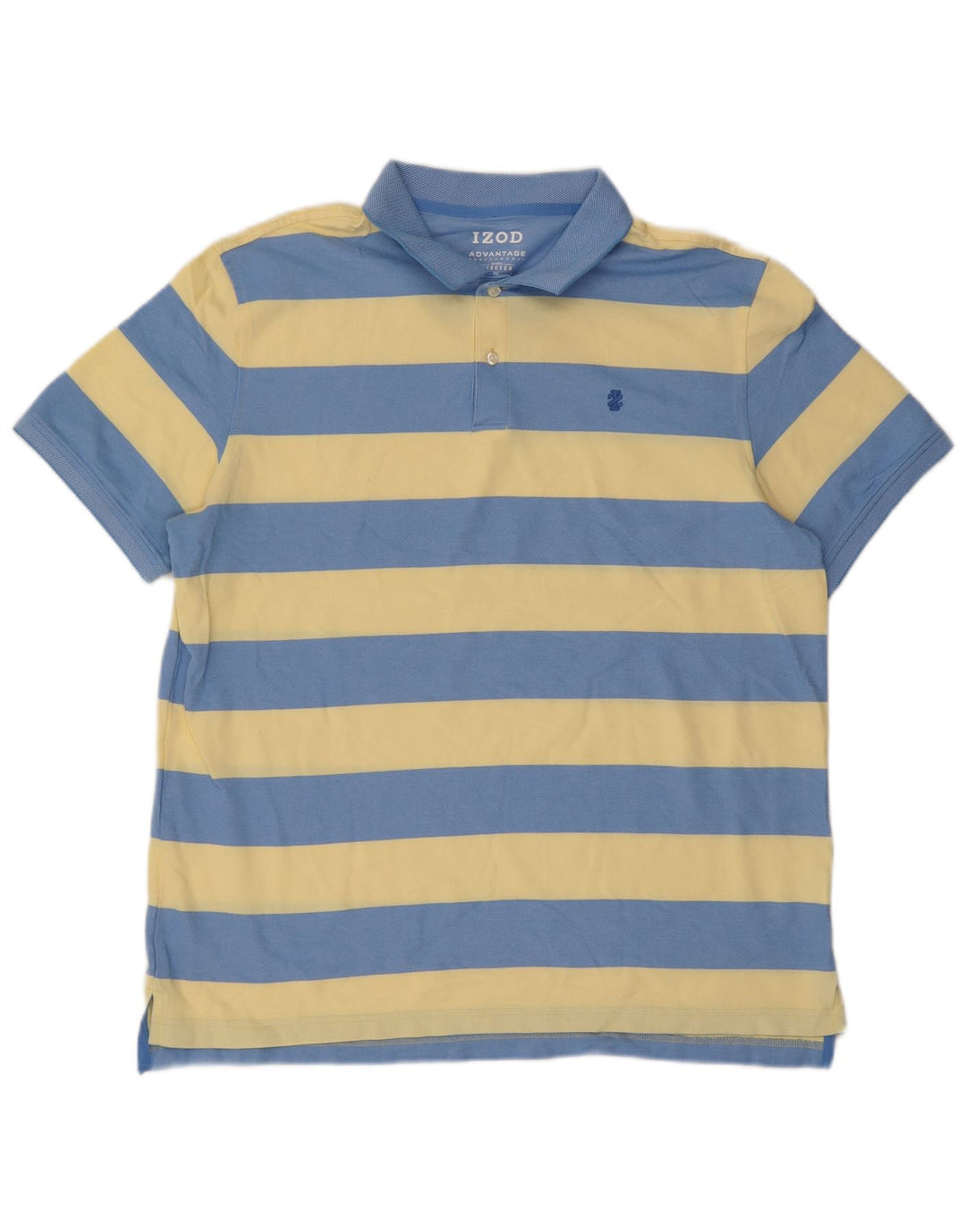 IZOD Polo Homme XL Bleu Rayé Coton