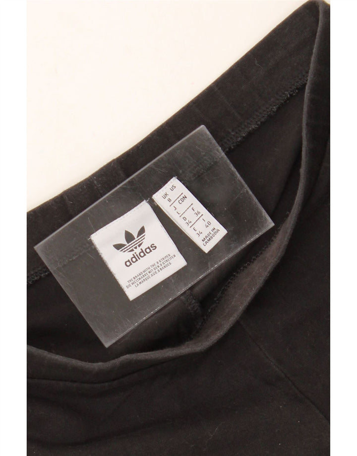 ADIDAS Womens Leggings UK 8 Small  Black Cotton Vintage Adidas and Second-Hand Adidas from Messina Hembry 
