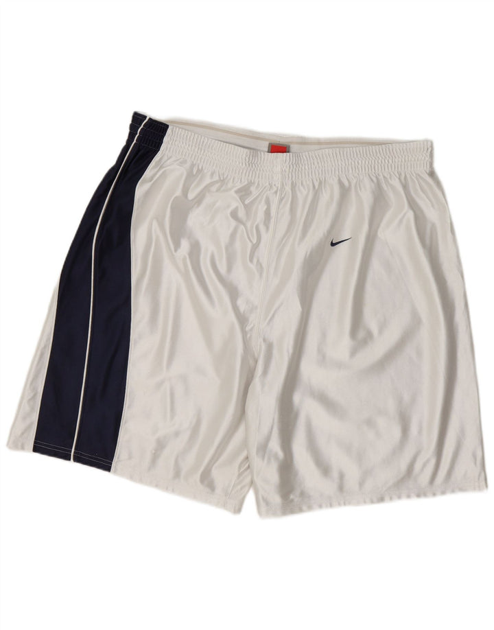 Nike Short de sport pour homme 3XL Blanc Colorblock Polyester