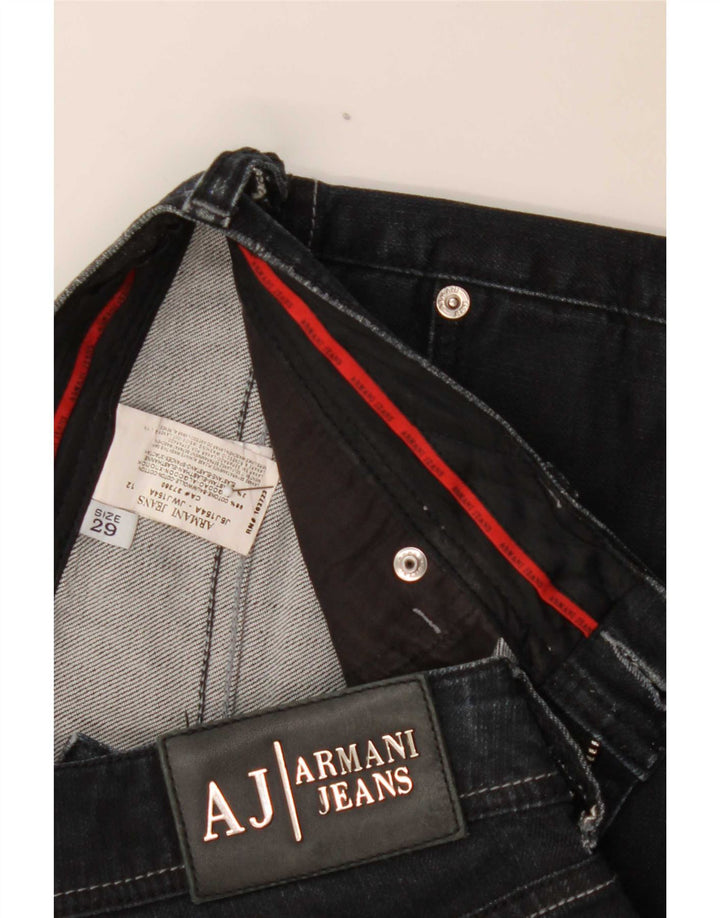 Armani Femme Jean Droit W29 L24 Bleu Marine Coton