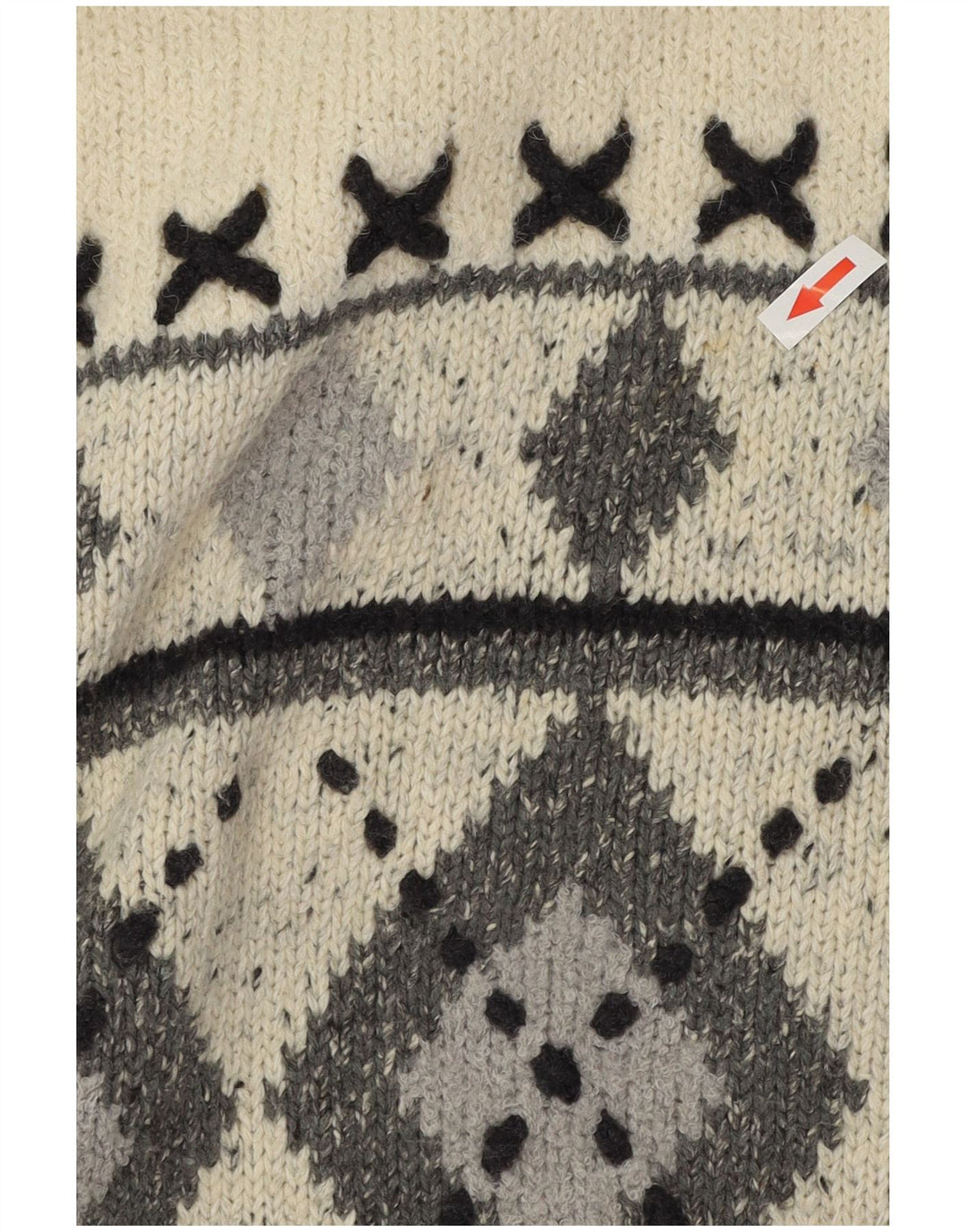 Canda Pull Col Roulé Homme Grand Gris Argyle/Diamant Acrylique