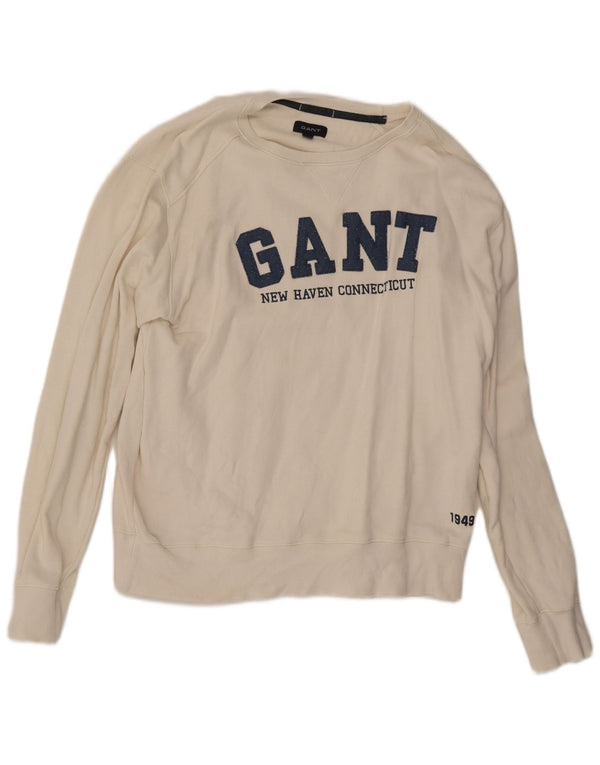 Gant Graphic Sweatshirt Jumper XL Blanc Coton Homme