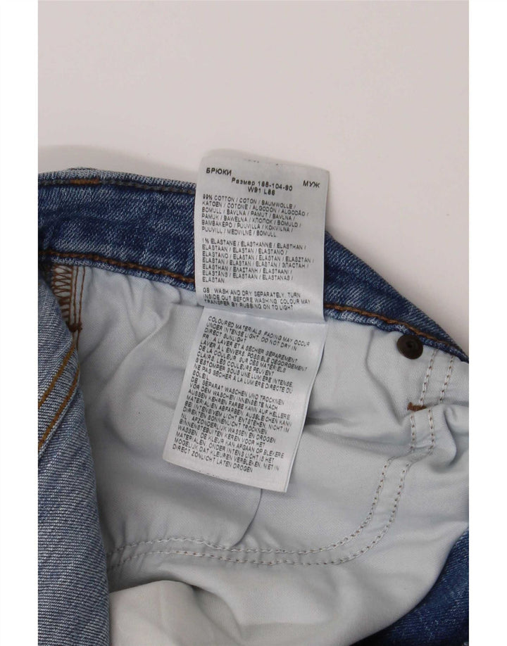 Lee Daren Jean slim vieilli avec braguette zippée pour homme W36 L34 Bleu coton