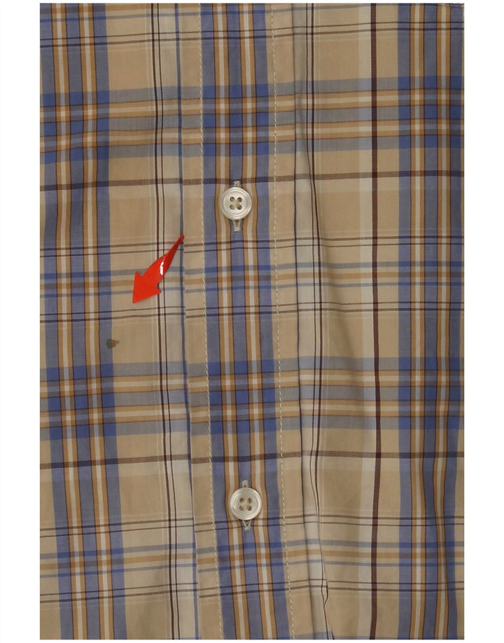 HENRY COTTONS Chemise Homme Taille 42 Grand Coton à Carreaux Beige