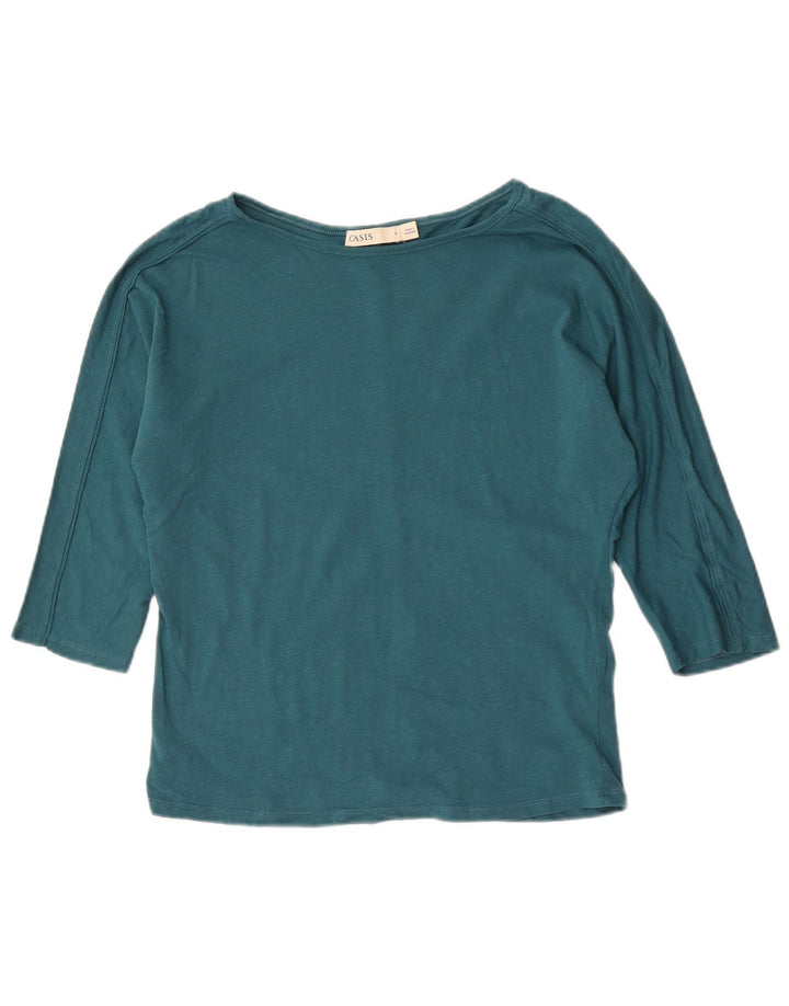 Oasis Haut Femme Manches 3/4 UK 10 Petit Vert Coton