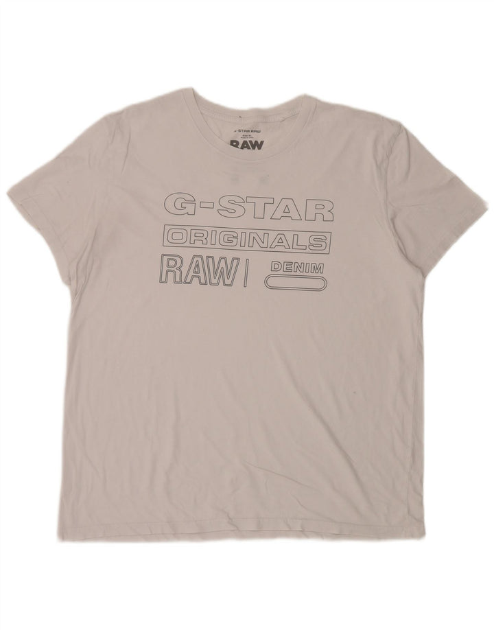 G-Star Homme Graphic T-Shirt Top XL Blanc