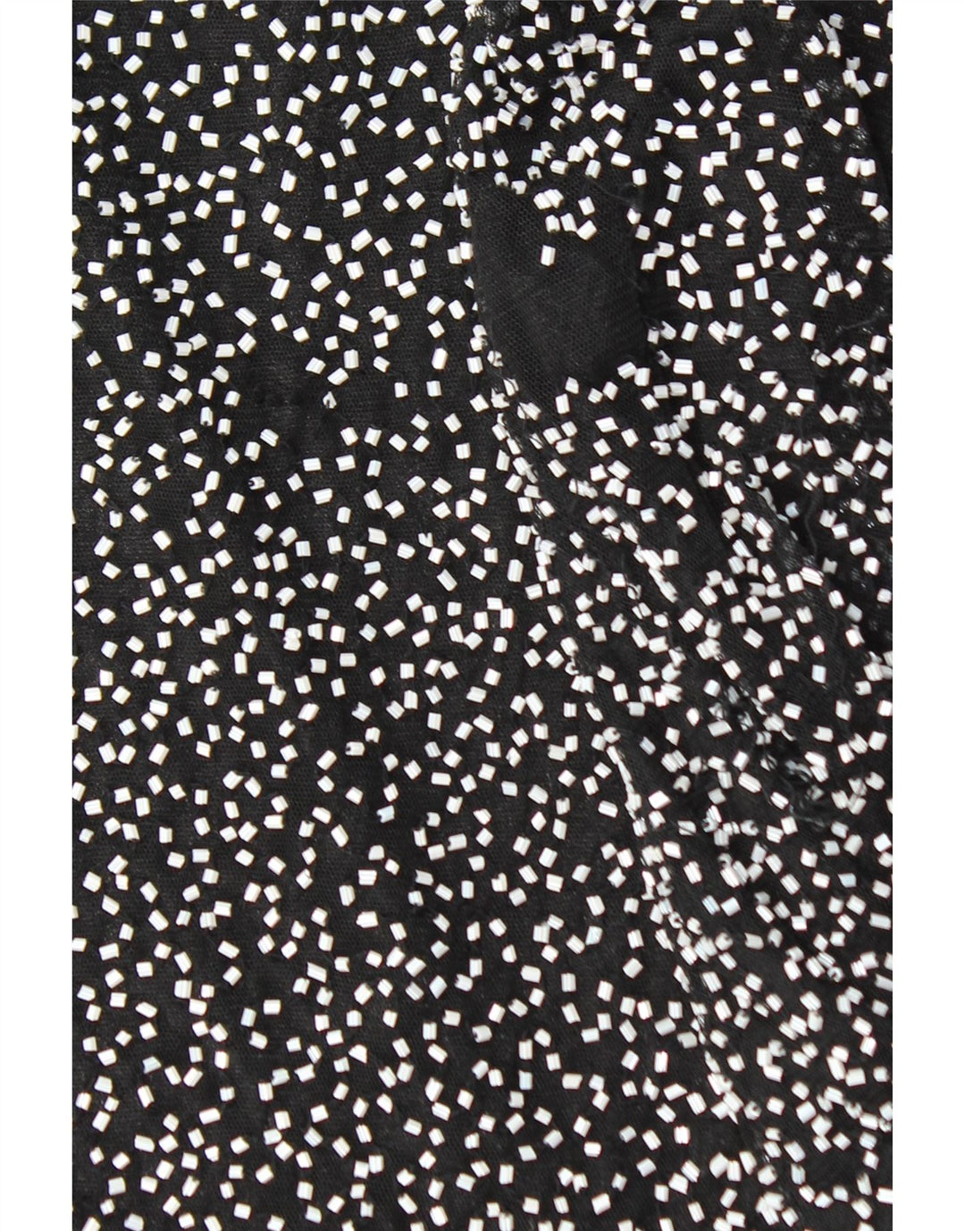 CLASSIC CREATIONS Womens Crop Blouse Top UK 14 Large Black Spotted