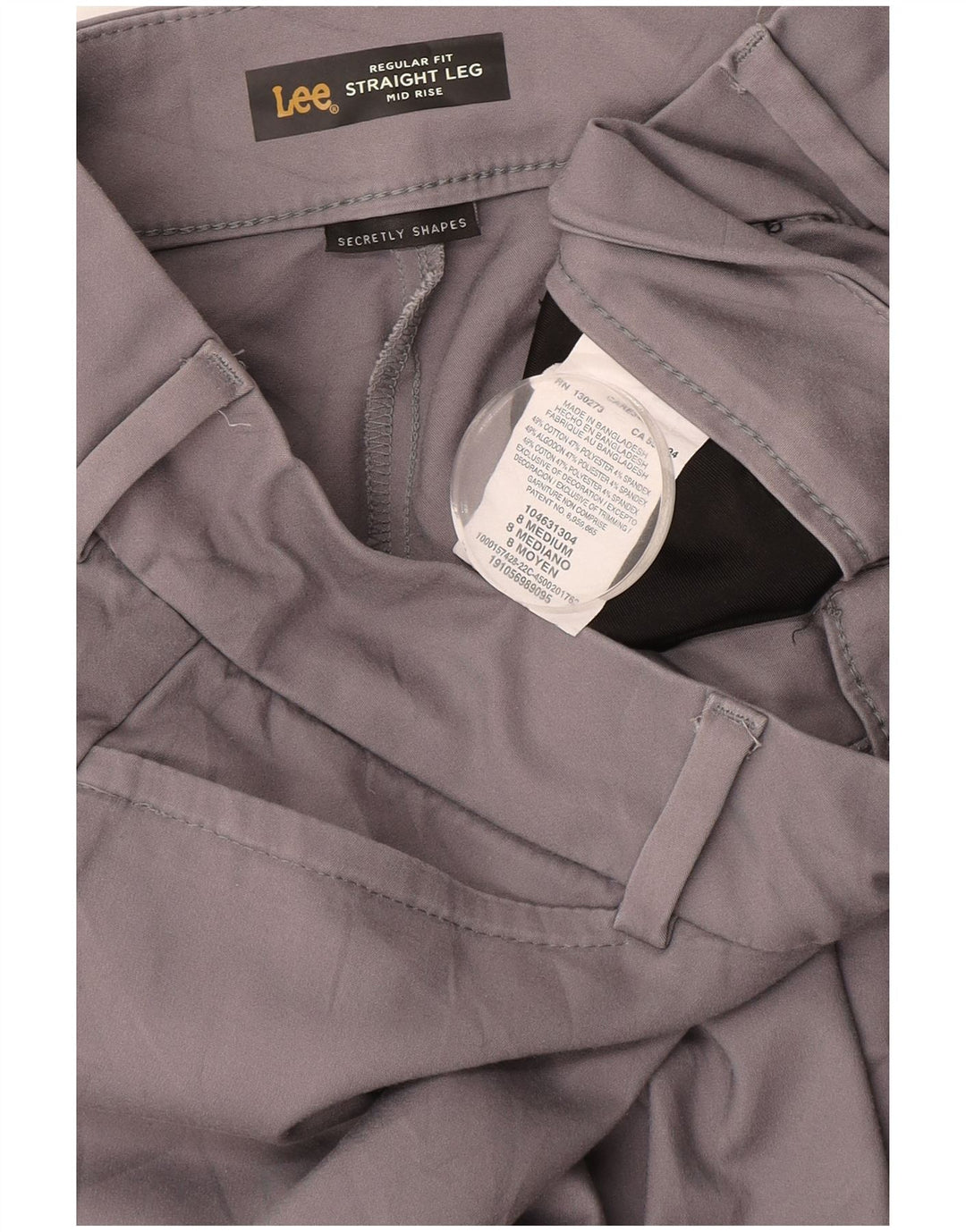 LEE Pantalon décontracté taille moyenne pour femme US 8 Medium W30 L30 Gris