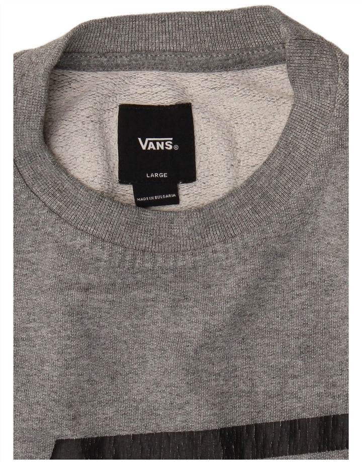 VANS Sweat-shirt graphique pour femme UK 14 Large Gris