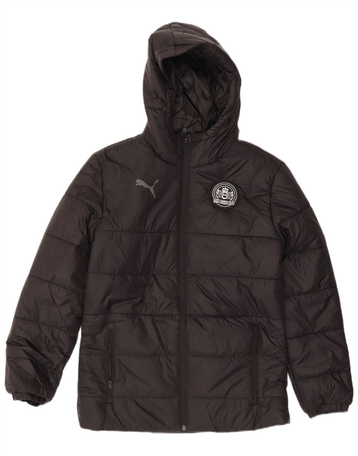 Puma Veste rembourrée à capuche pour homme UK 36 Small Noir Nylon