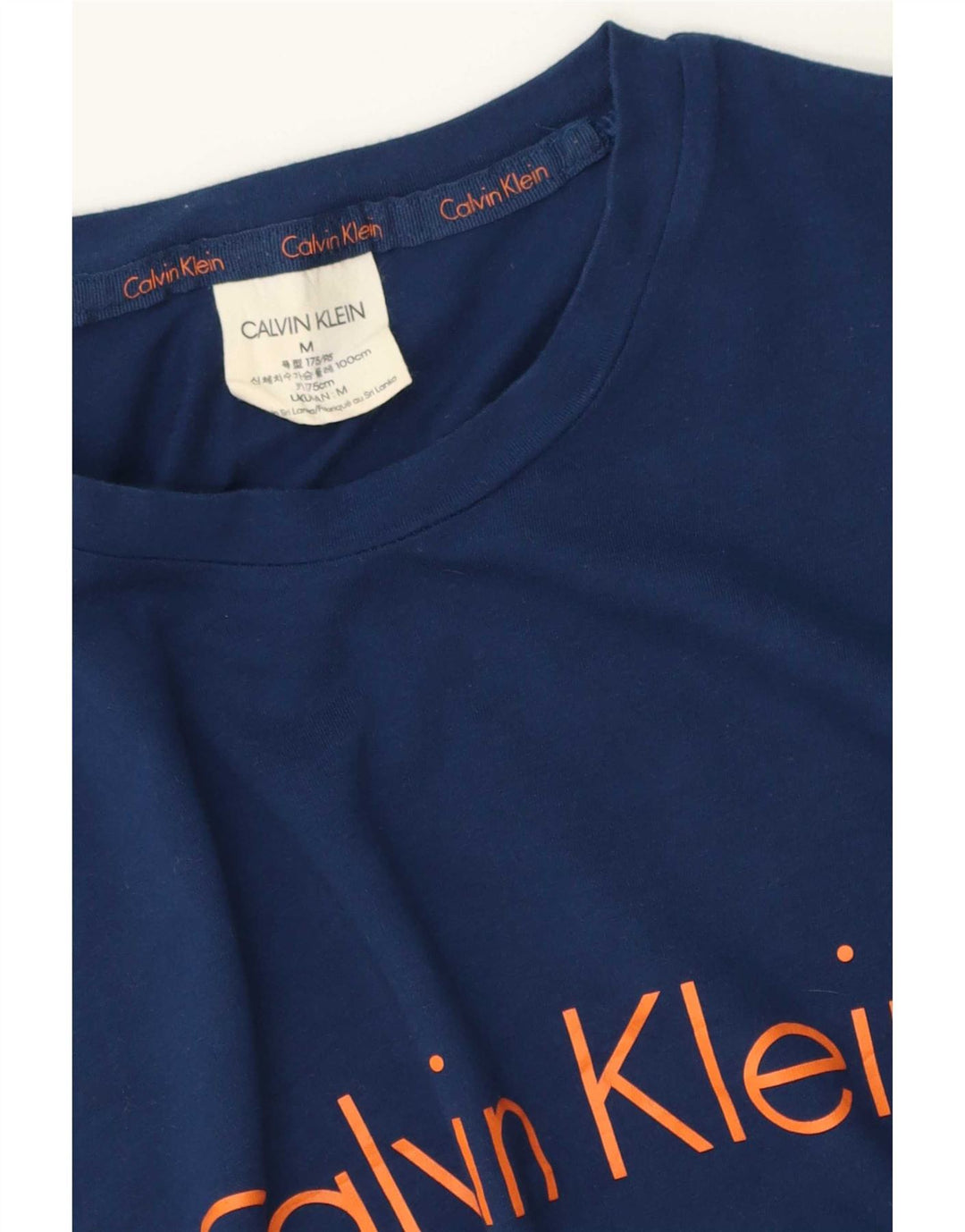 Calvin Klein T-Shirt Graphique Homme Bleu Moyen