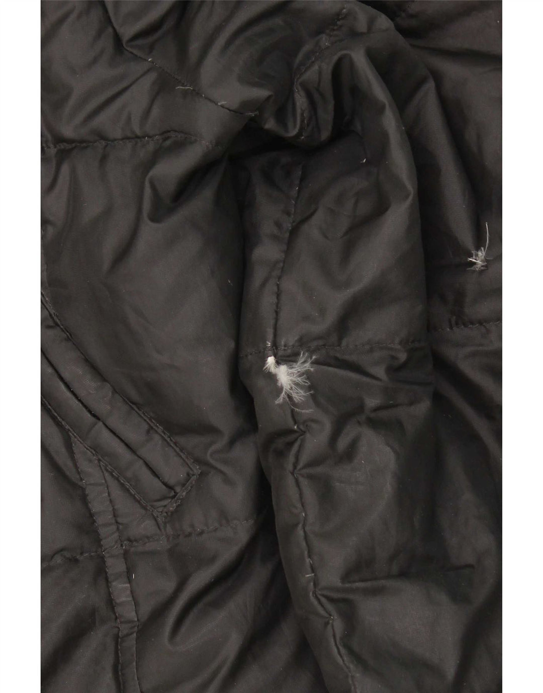 Replay Manteau matelassé à capuche pour femme UK 44 Large Noir Polyester
