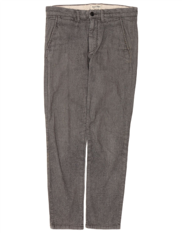 Jack & Jones Pantalon Chino Slim Marco Homme W30 L27 Gris Chevrons