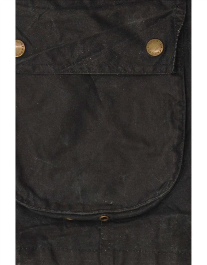 Barbour Veste en coton ciré pour femme UK 10 Small Noir