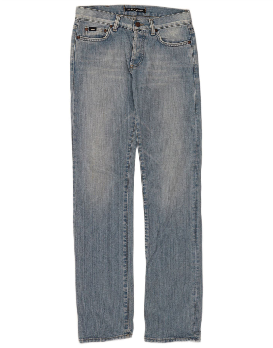 Gas Jean droit femme W27 L32 bleu coton