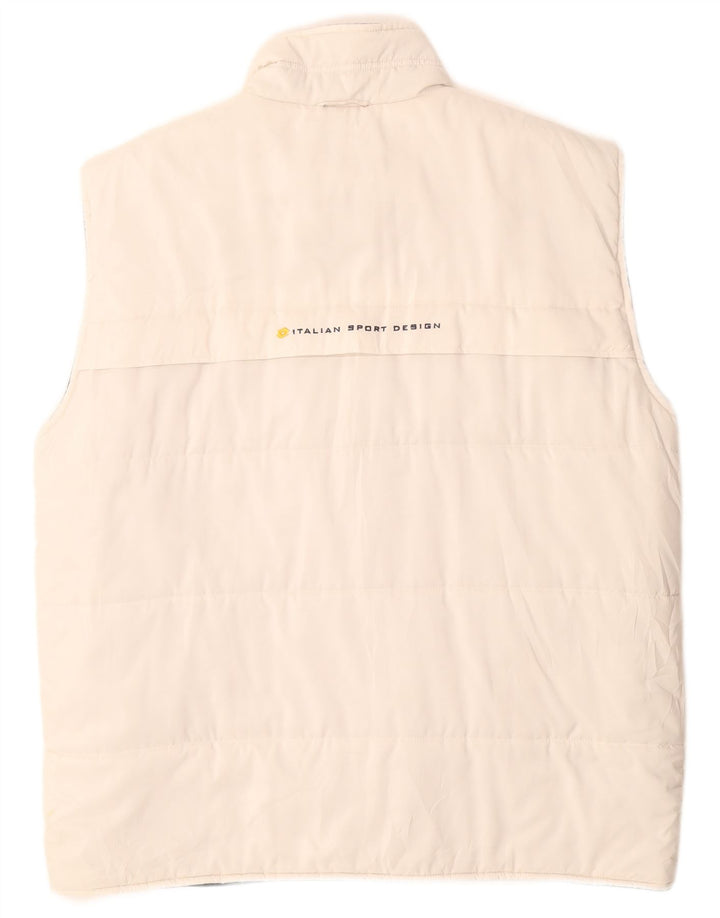 LOTTO Gilet matelassé graphique pour hommes IT 52 XL Blanc Polyester