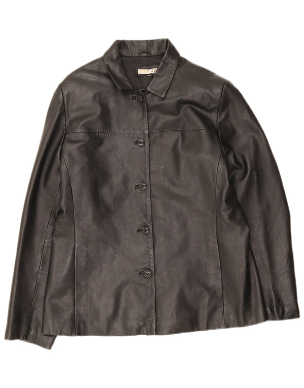 DPL Veste en cuir pour femme UK 12 Medium Noir