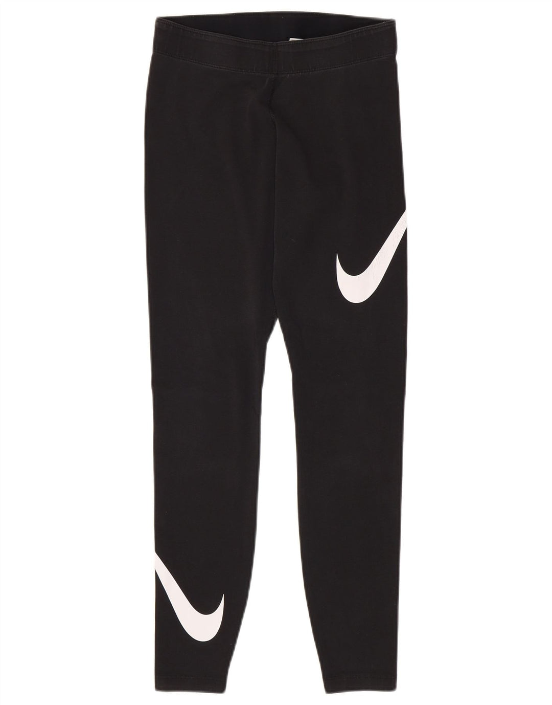 NIKE Leggings graphiques pour femmes UK 8 petit coton noir