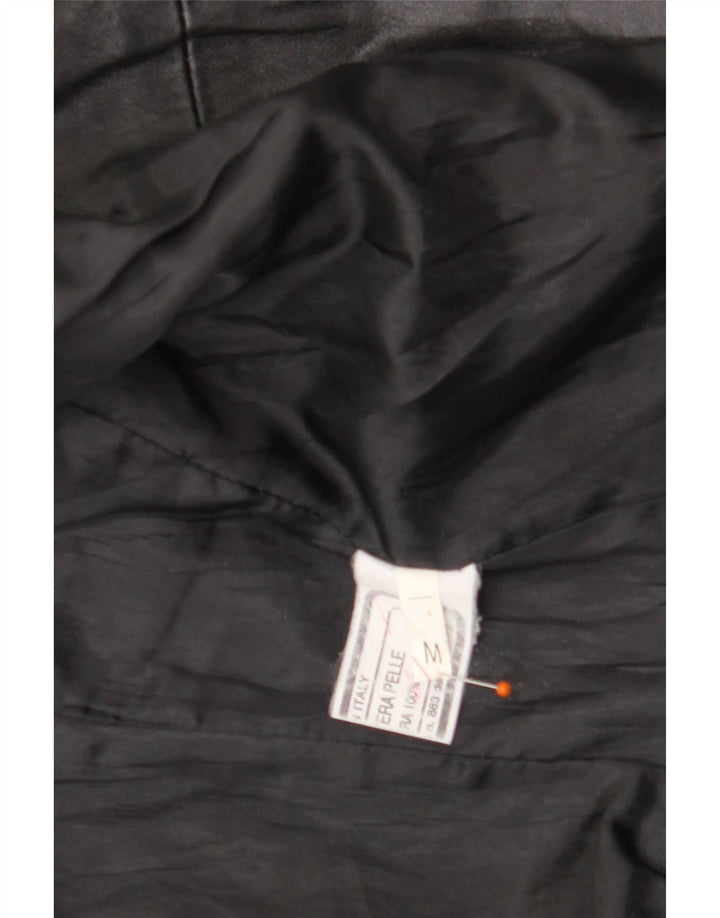 Sasch Veste en cuir courte pour femme UK 12 Noir moyen