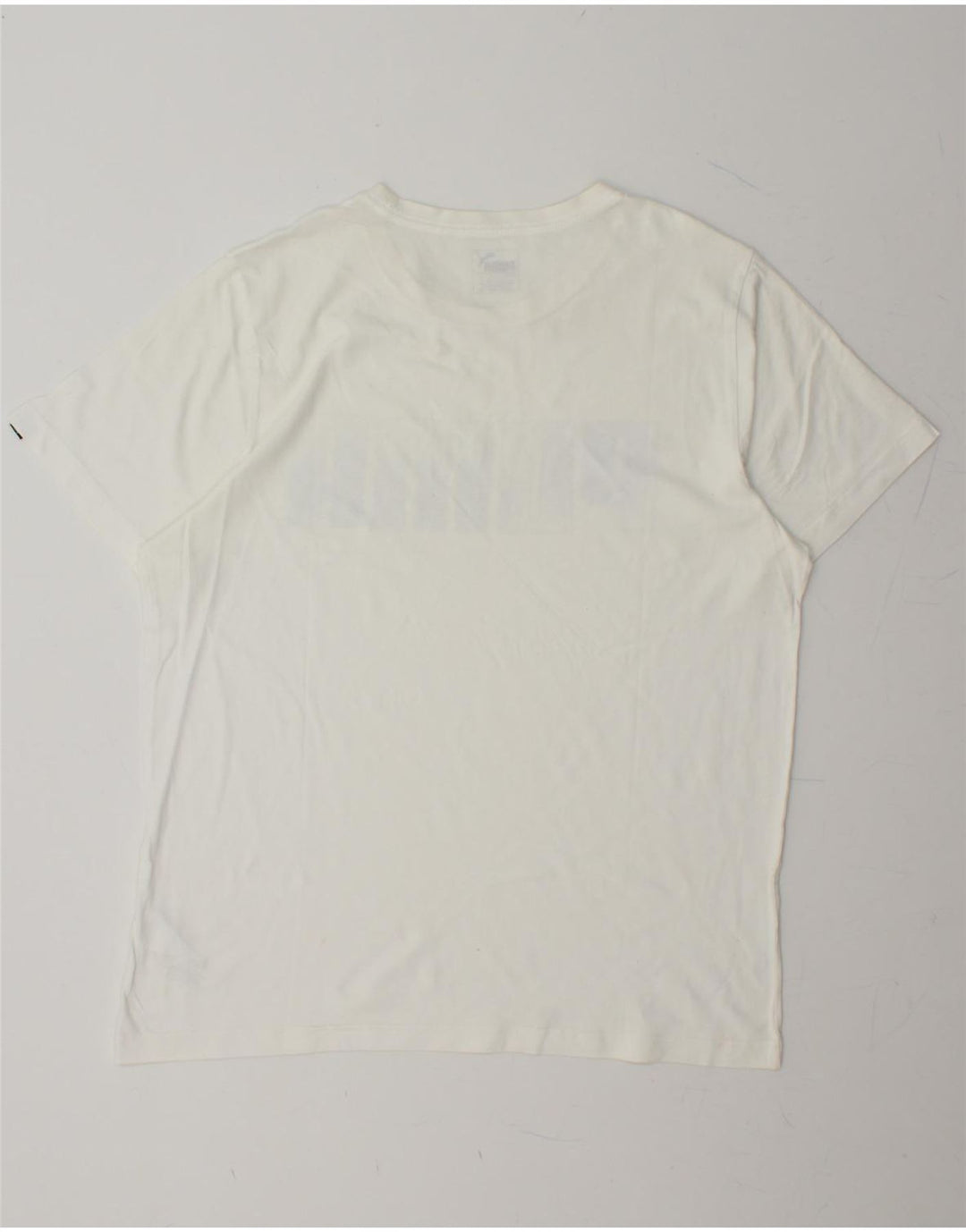PUMA Mens Graphic T-Shirt Top Large White Cotton Vintage Puma and Second-Hand Puma from Messina Hembry 