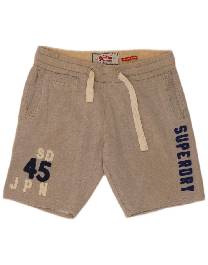 Superdry Short Graphic Sport Homme Gris Moyen Chiné Coton