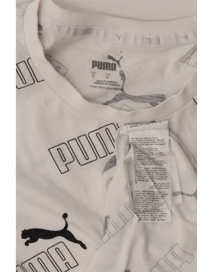 Puma T-Shirt Graphique Homme Petit Blanc Coton