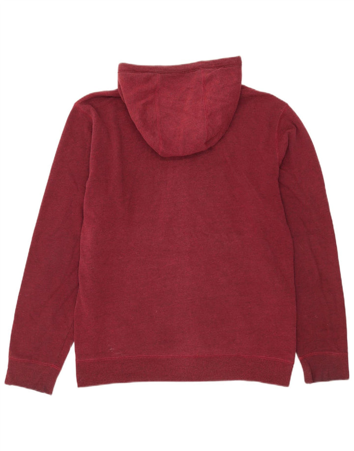 Vans Pull à capuche zippé graphique en coton bordeaux moyen pour homme