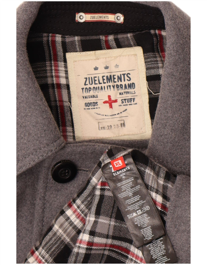 Zu Elements Caban Homme UK 42 XL Laine Grise
