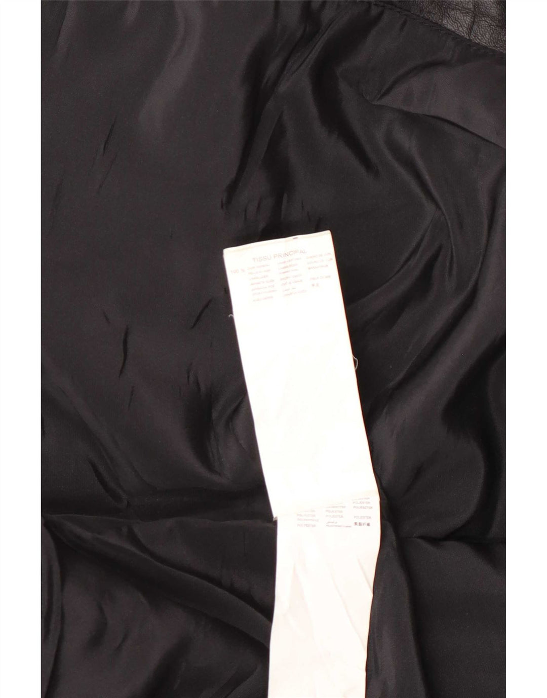 Promod Veste de motard en cuir pour femme UK 8 Small Noir