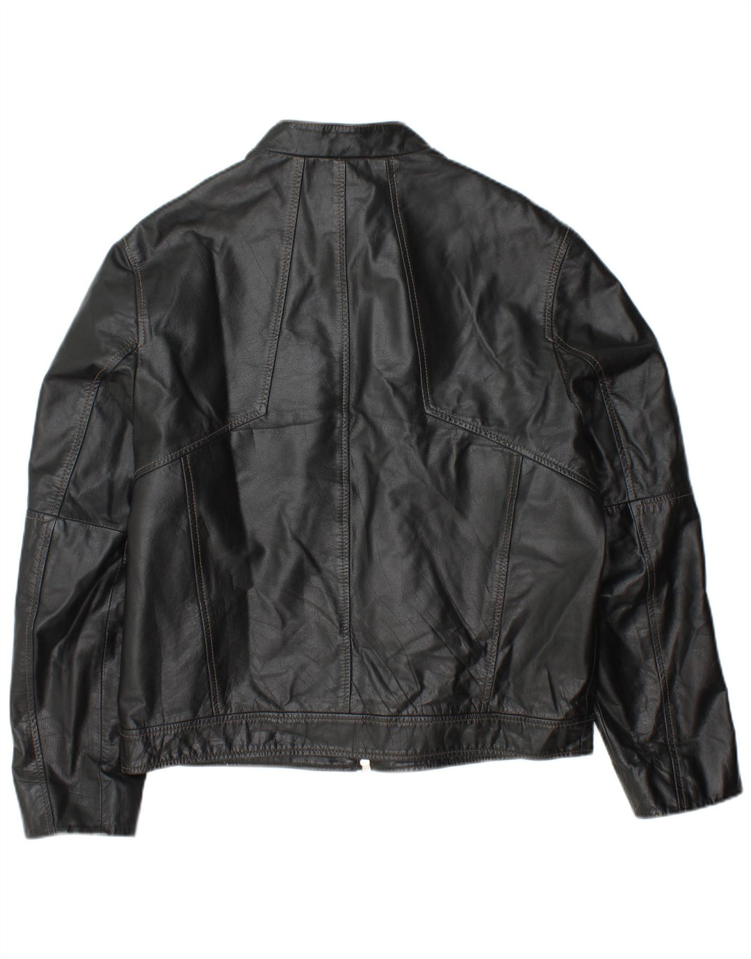 DAVID MAYER Veste en cuir pour homme UK 38 Cuir noir moyen