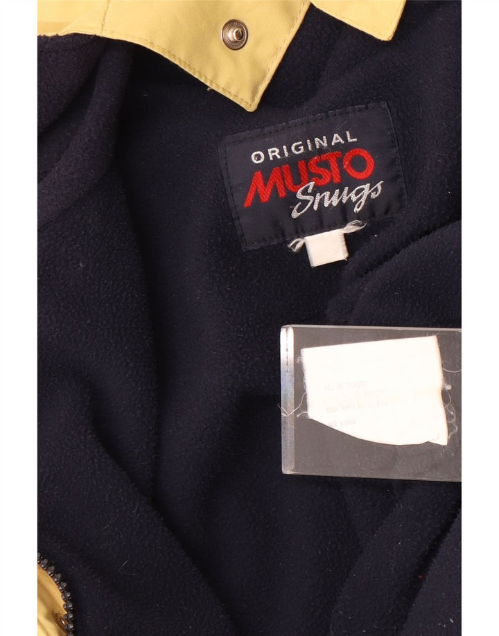 Musto Veste Parka à capuche pour homme UK 40 Large Jaune Polyester