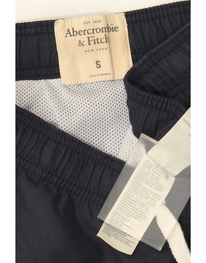 Abercrombie & Fitch Short de bain pour homme Petit bleu marine Polyester