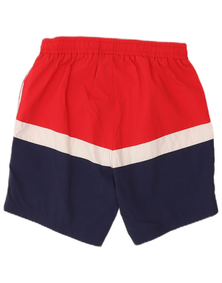 Fila Short de bain homme petit nylon color block rouge