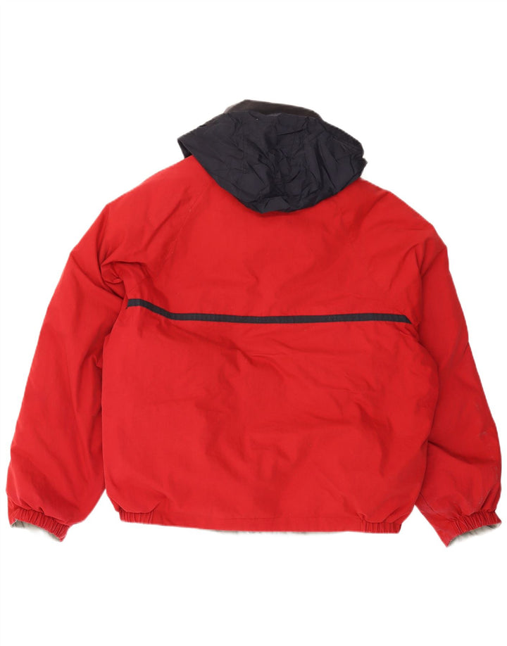 NAUTICA Veste réversible rembourrée à capuche pour homme UK 40 Large Rouge Colorblock