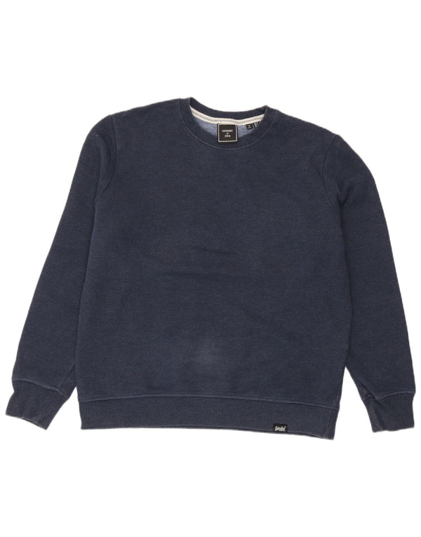 Superdry Sweat-shirt coupe ample pour femme UK 12 Bleu marine moyen Coton