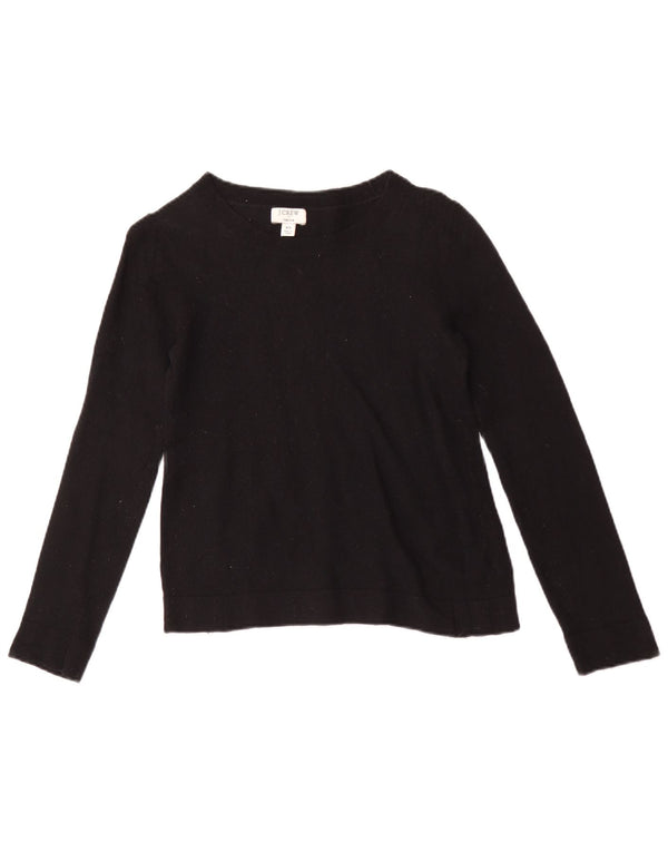 J. Crew Pull Teddie à col bateau pour femme UK 6 XS en coton noir