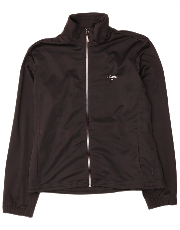 Lotto Veste de survêtement courte pour femme UK 14 Medium Noir Polyester