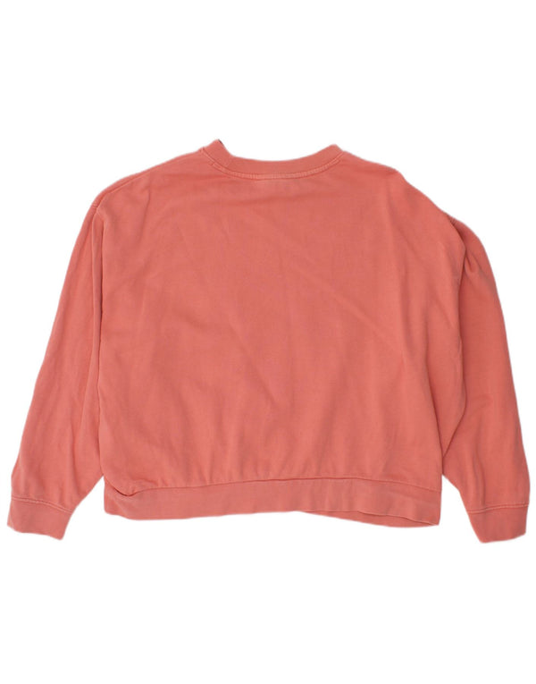 Lee Sweat-shirt graphique coupe décontractée pour femme UK 14 en coton rose moyen
