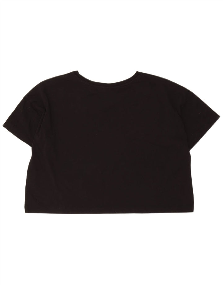 Champion T-shirt court surdimensionné pour femme UK 14 Noir moyen