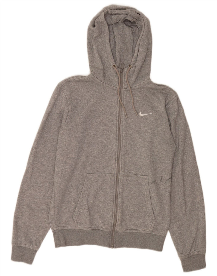 Nike Pull à capuche zippé pour homme Petit coton moucheté gris