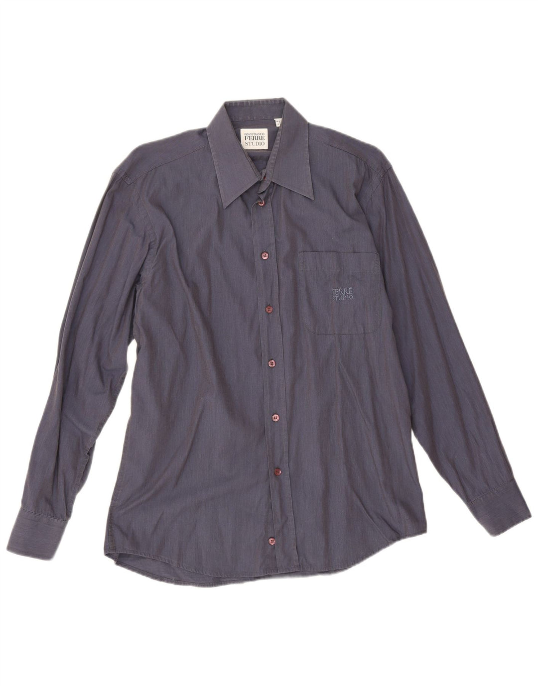 Gianfranco Ferre Chemise Homme Taille 39 15 1/2 Coton Bleu Marine Moyen