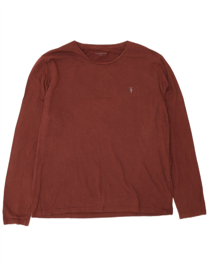 All Saints Haut Homme Manches Longues 2XL Marron Coton