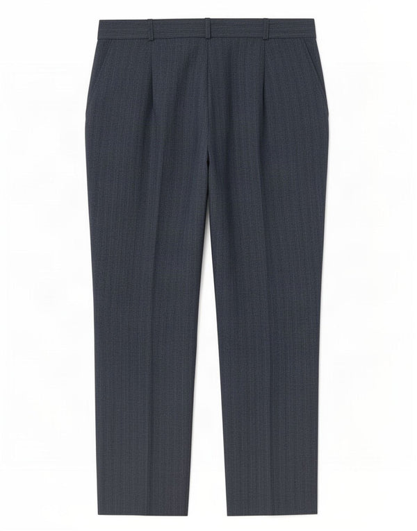Marks & Spencer Pantalon décontracté pour femme UK 16 Large W34 L28 Bleu à fines rayures