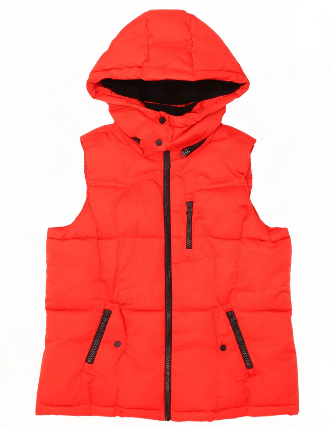 Marks & Spencer Gilet rembourré à capuche pour femme UK 18 XL Rouge Polyester