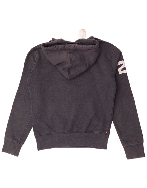 Superdry Pull à capuche graphique pour homme en coton bleu marine Small