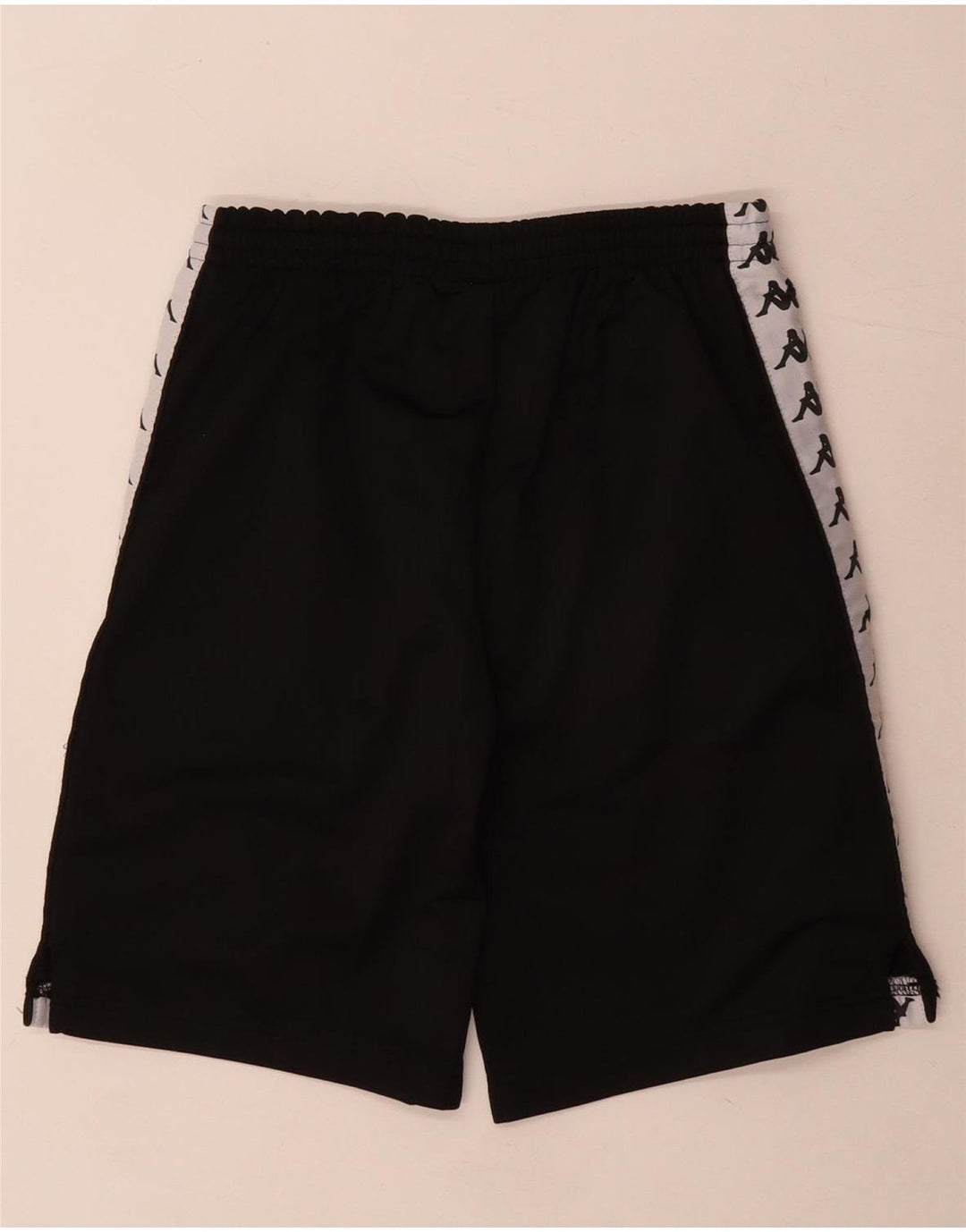 Kappa Short de Sport Graphique Garçon 11-12 Ans Noir Colorblock Polyester