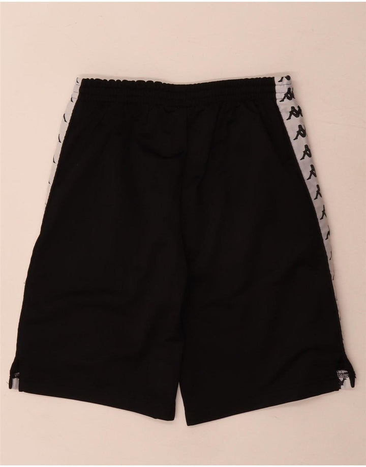 Kappa Short de Sport Graphique Garçon 11-12 Ans Noir Colorblock Polyester